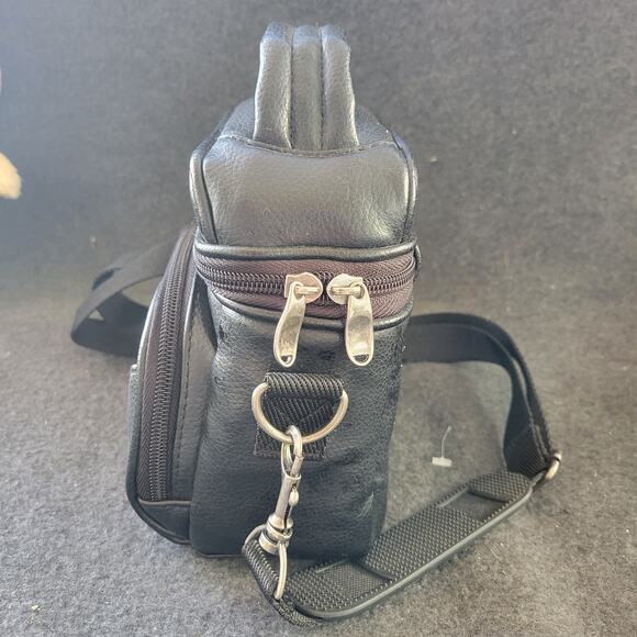 ICON Camera Case Black Leather Like Thick Bag - Picture 2 of 6